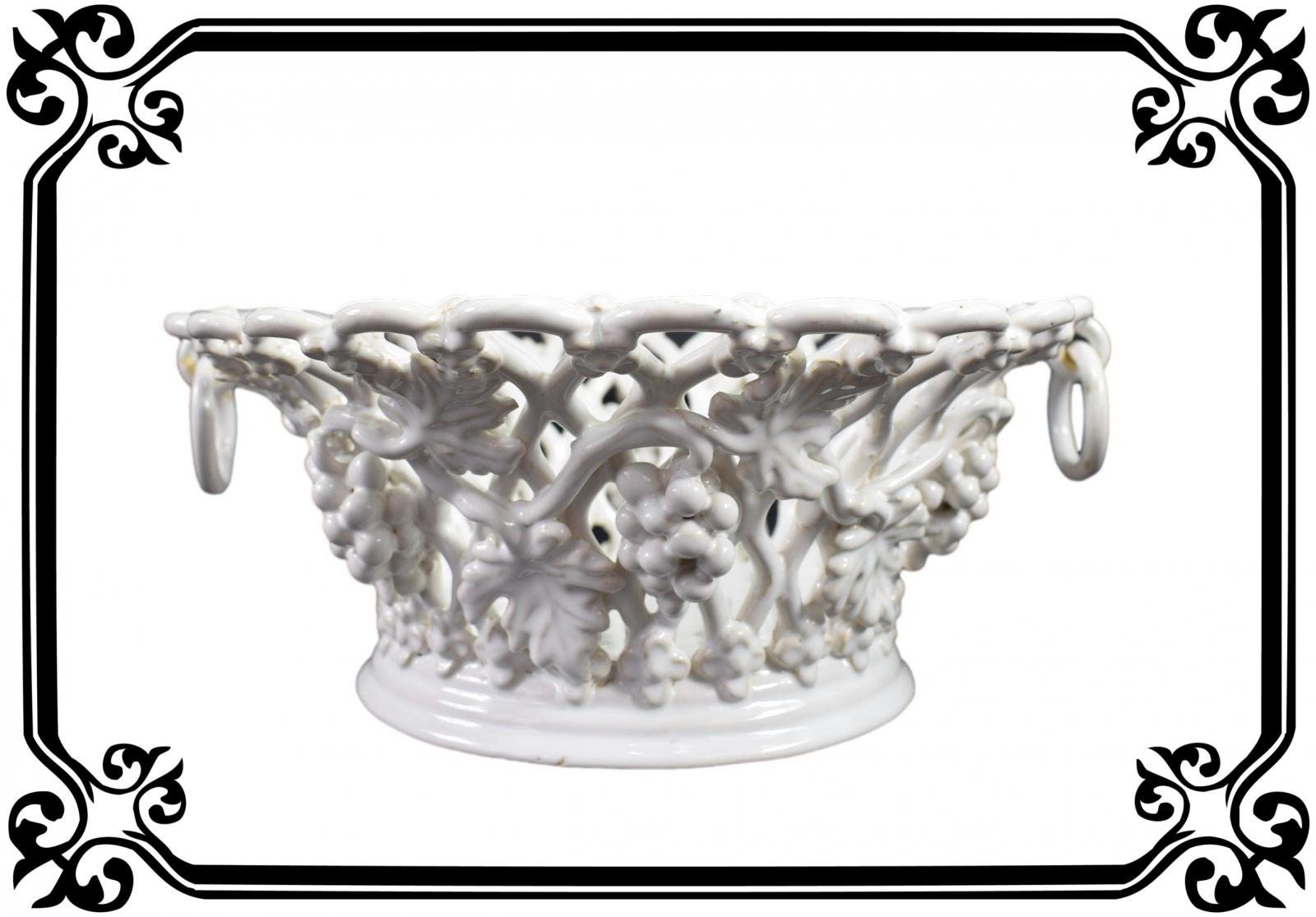 Vintage Français Antique Earthnware Planter Fruit Bowl Emile Tessier