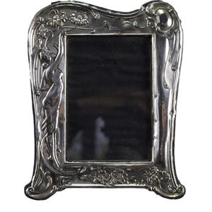 French Antique Rare Art Nouveau Silver English Photo Frame 1