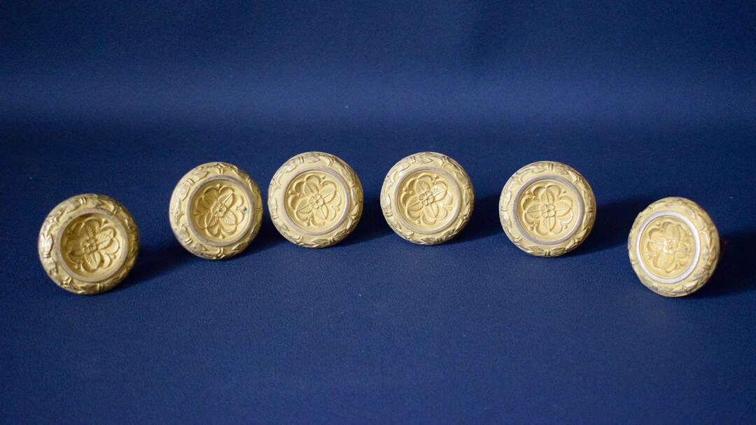 Set of 6 Gilded Bronze Empire Chest of Drawers Handle Knob Etsy