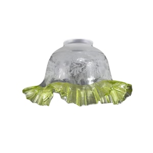 Vintage French Glass Lamp Shade – Ceiling Light, Decorative Lighting Fixture