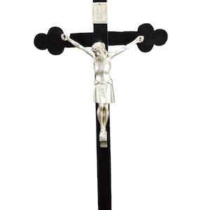Vintage French Antique Large Wall Cross Crucifix Napoleon 3  27 3/4 inches