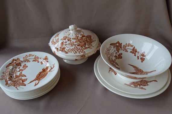 フランスアンティーク シャビーシック ディナープラッター - Etsy 日本