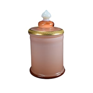 French Vintage Pink and White Opaline Box, Gift for her