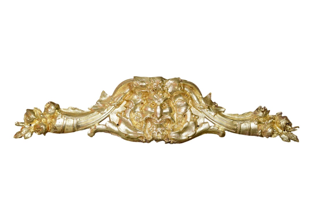 French Antique Large Bronze Pediment Hardware Supplies 19th Etsy
