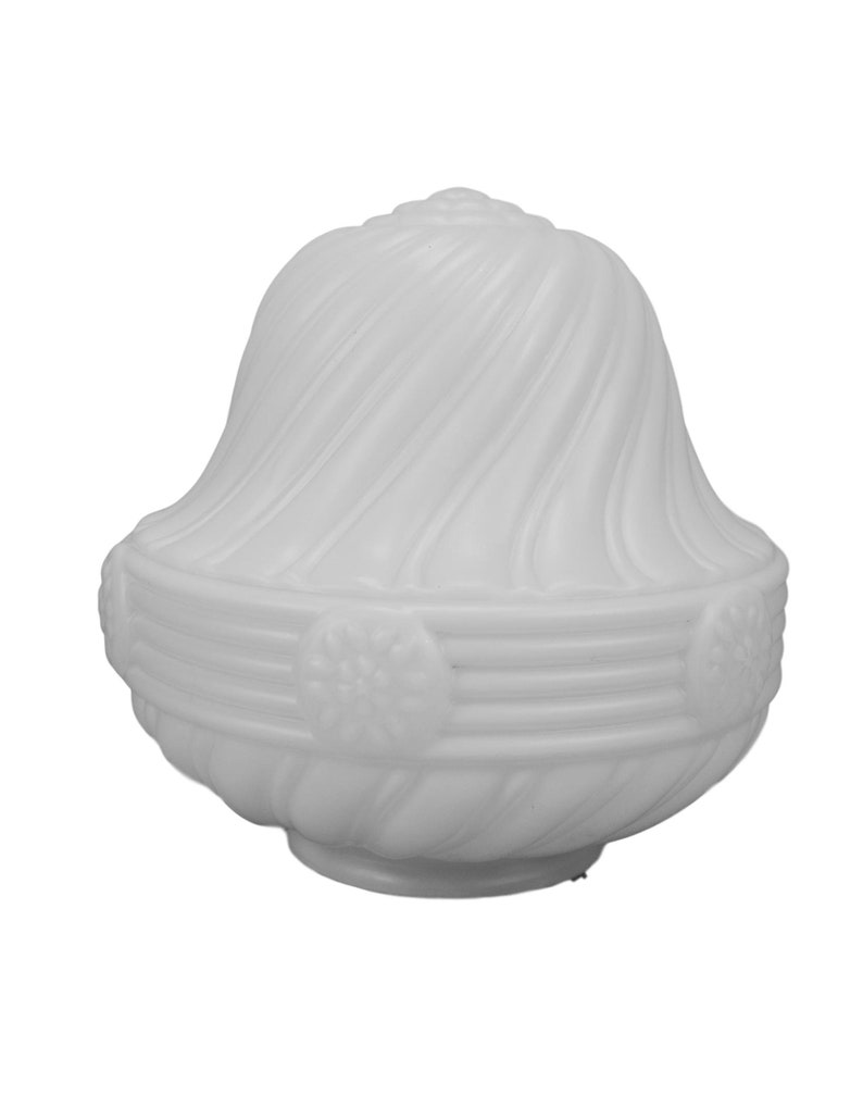 French Art Deco White Opaline Lamp Shade Belle Epoque 1920 S Globe Home Decor Design Luminaire Light