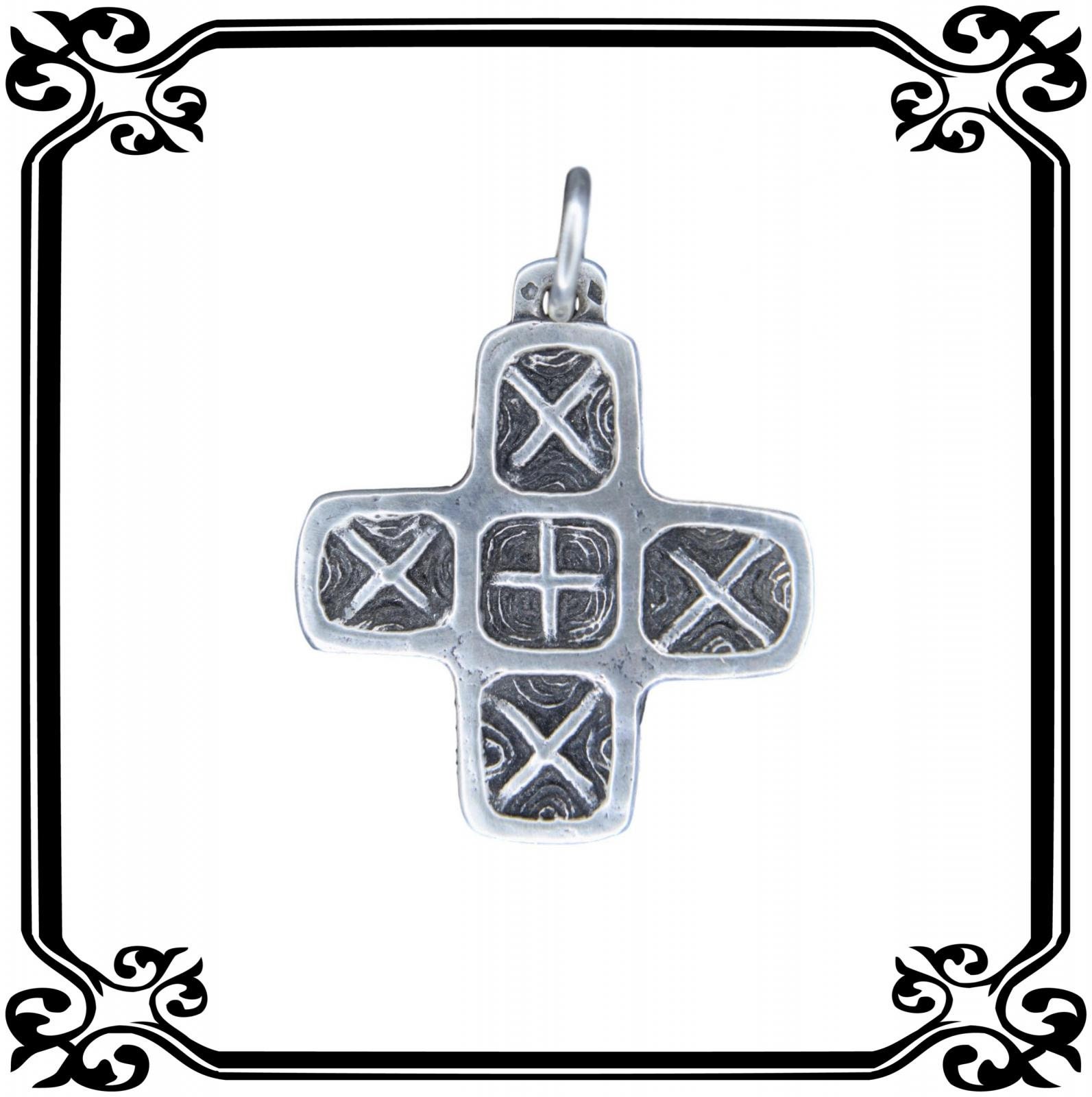Croix Celtique Antique Français de Sterling d'argent.