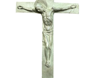 Antique Art Deco Bronze Wall Cross by Hartmann Crucifix