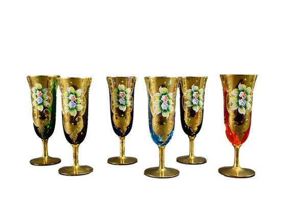 エナメル 金彩 ヴェネチアングラス MURANO 1950s ヴィンテージ エナメル 金彩 ヴェネチアングラス MURANO 1950s ヴィンテージ