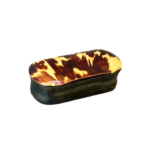 French Antique Horn Snuff Box – Antique French Tobacco Box – Vintage Collectible – Small Historical Object Gift, 19th