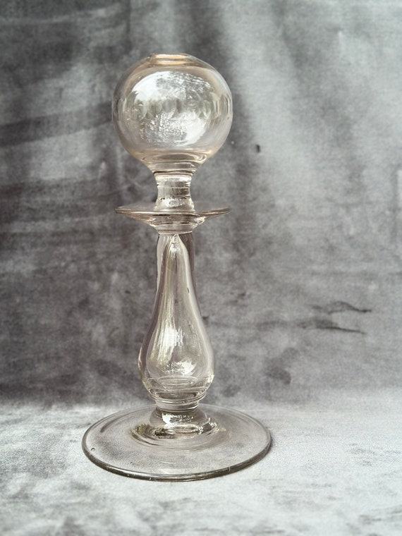 吹きガラス製アンテークオイルランプ