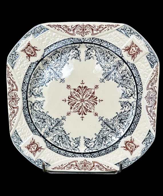 フランスアンティーク ♧ ロンシャン ♧ オイスタープレート24cm 2枚 フランスアンティーク ♧ ロンシャン ♧ オイスタープレート24cm 2枚