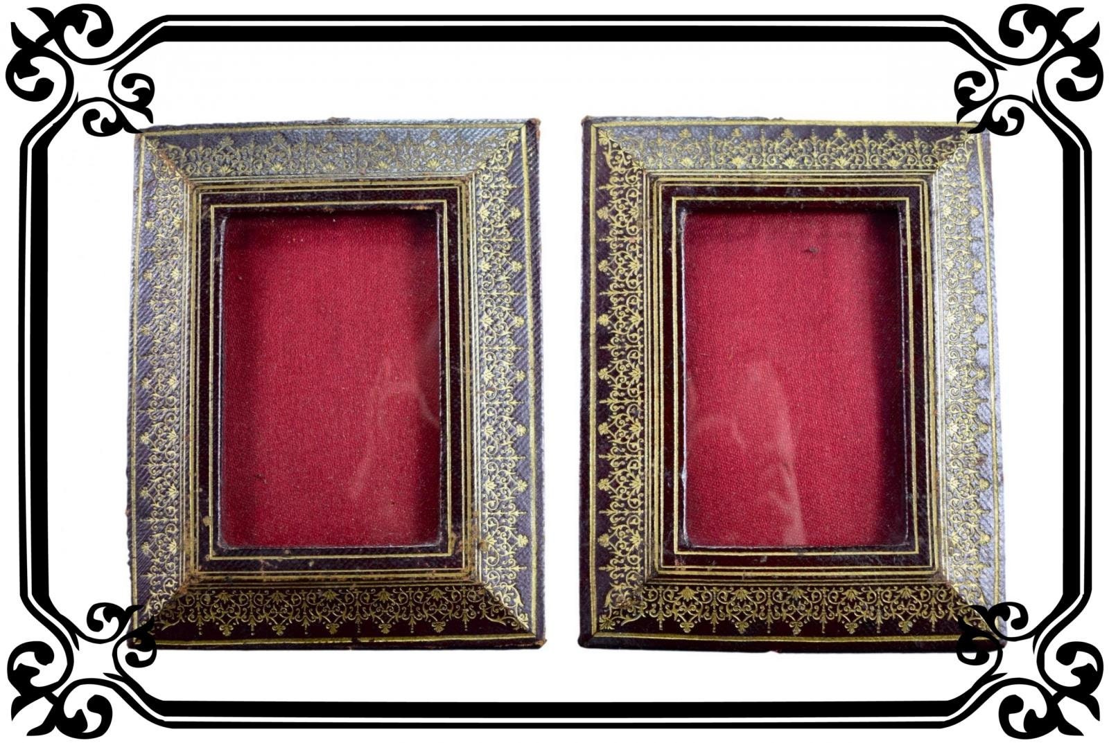 Vintage Français Paire Antique de Cadres Photo Napoléon 3