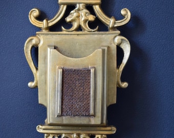 Antique French Bronze Wall Hanging Match Striker Wall Mountable Vesta
