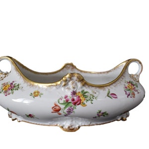 LIMOGES French Art Nouveau Porcelain Planter, Jardiniere, Cache pot, Centerpiece Gift for her