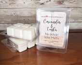 Coriander and Tonka Scented Soy Wax Tarts Melts in Clamshell, Wax Cubes for Warmer, Wax Melts, Gift for Her Gift for Him Tobacco Leaf