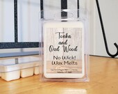 Tonka and Oud Wood Scented Soy Wax Tarts Melts in Clamshell, Wax Cubes for Warmer, Masculine Scented Wax Melts, Gift for Her
