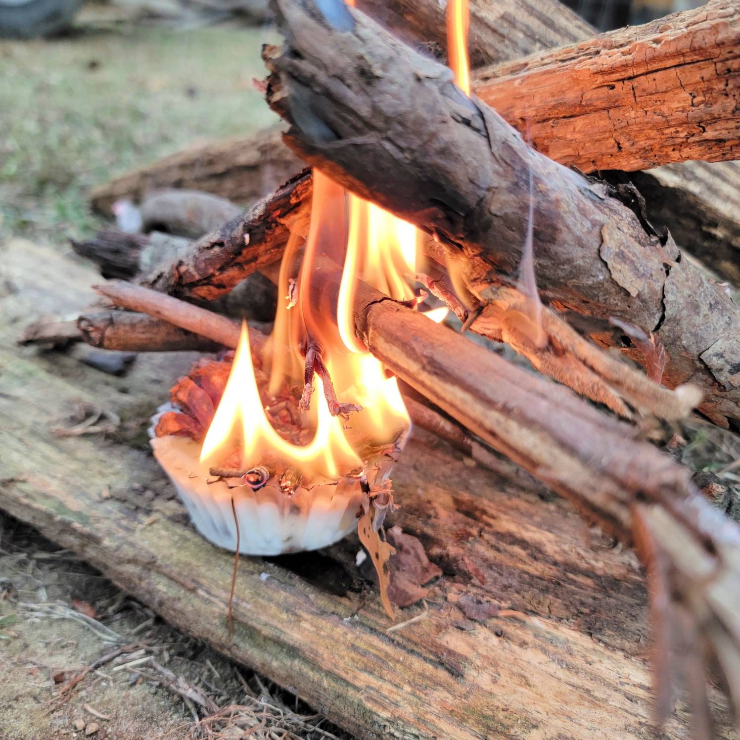 Scented Natural Fire Starters 4 Pack Wax Firestarters Fire Etsy