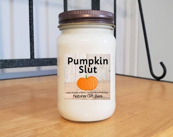 Pumpkin Slut Pumpkin Spice Halloween Decor Fall Decor Fall Candle Halloween Candle Scented Candle Funny Candle wooden wick Soy Candle