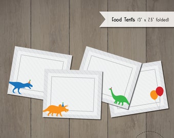 Dinosaur Birthday Food Labels: Printable Party Decor (PDF)