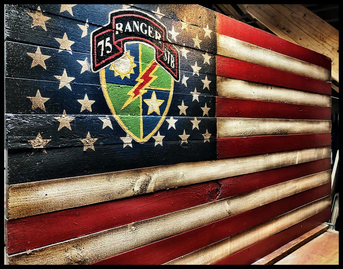 Army Ranger American Flag US Army Ranger Flag 75th Ranger - Etsy