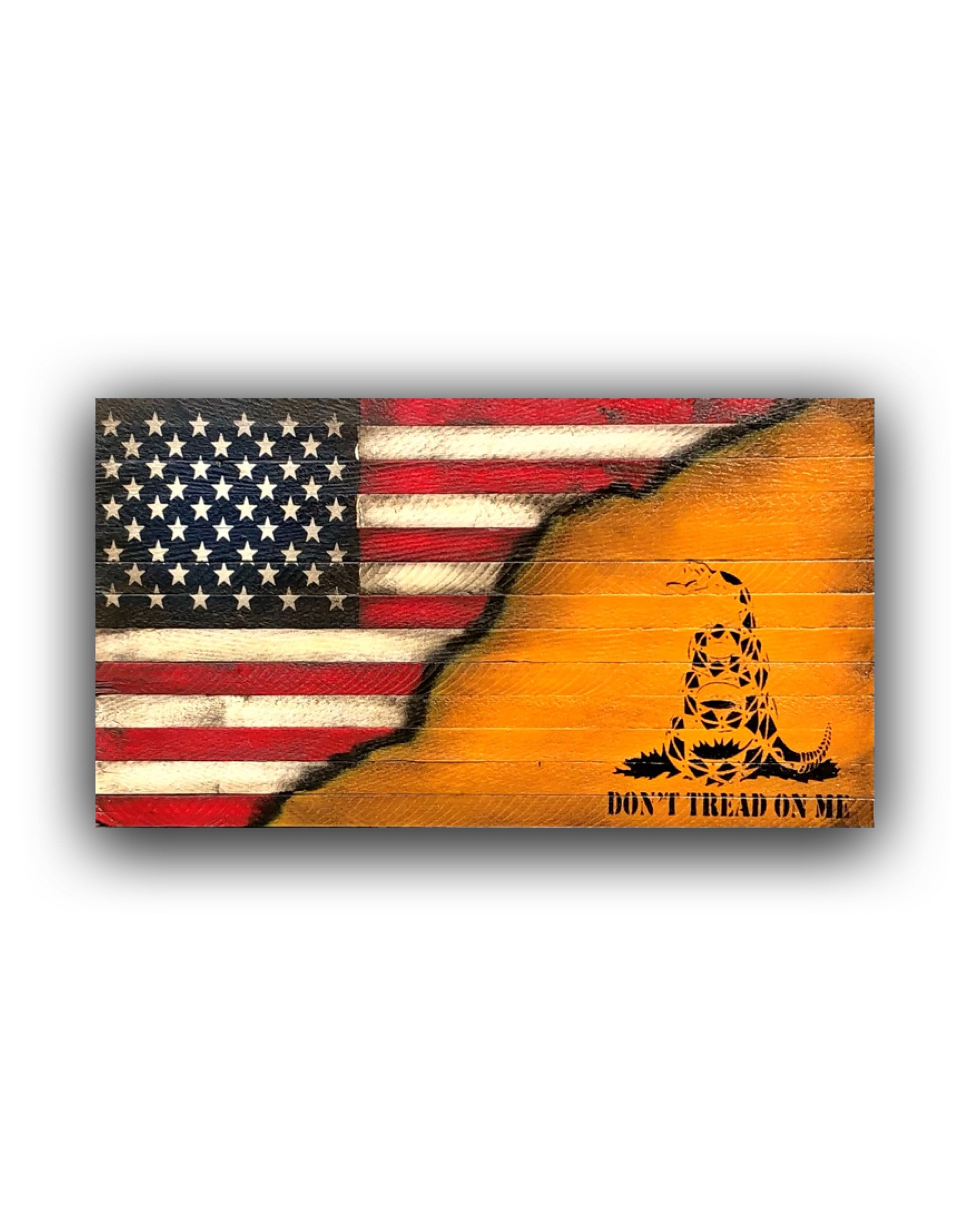 Gadsden Flag License Plate - Bright Yellow Don't Tread On Me Design, O - Jass Graphix - Foto 12