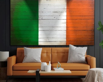 Irish Flag - Rustic Wood Ireland Flag