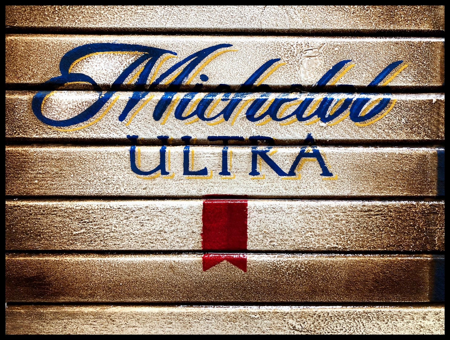 Michelob Ultra, Michelob Ultra Wood Flag, Rustic American