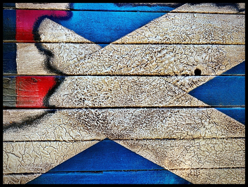 American/Scottish Flag, Scottish Flag, Rustic Scotland Flag, American Flag, Rustic Wood Flag image 7