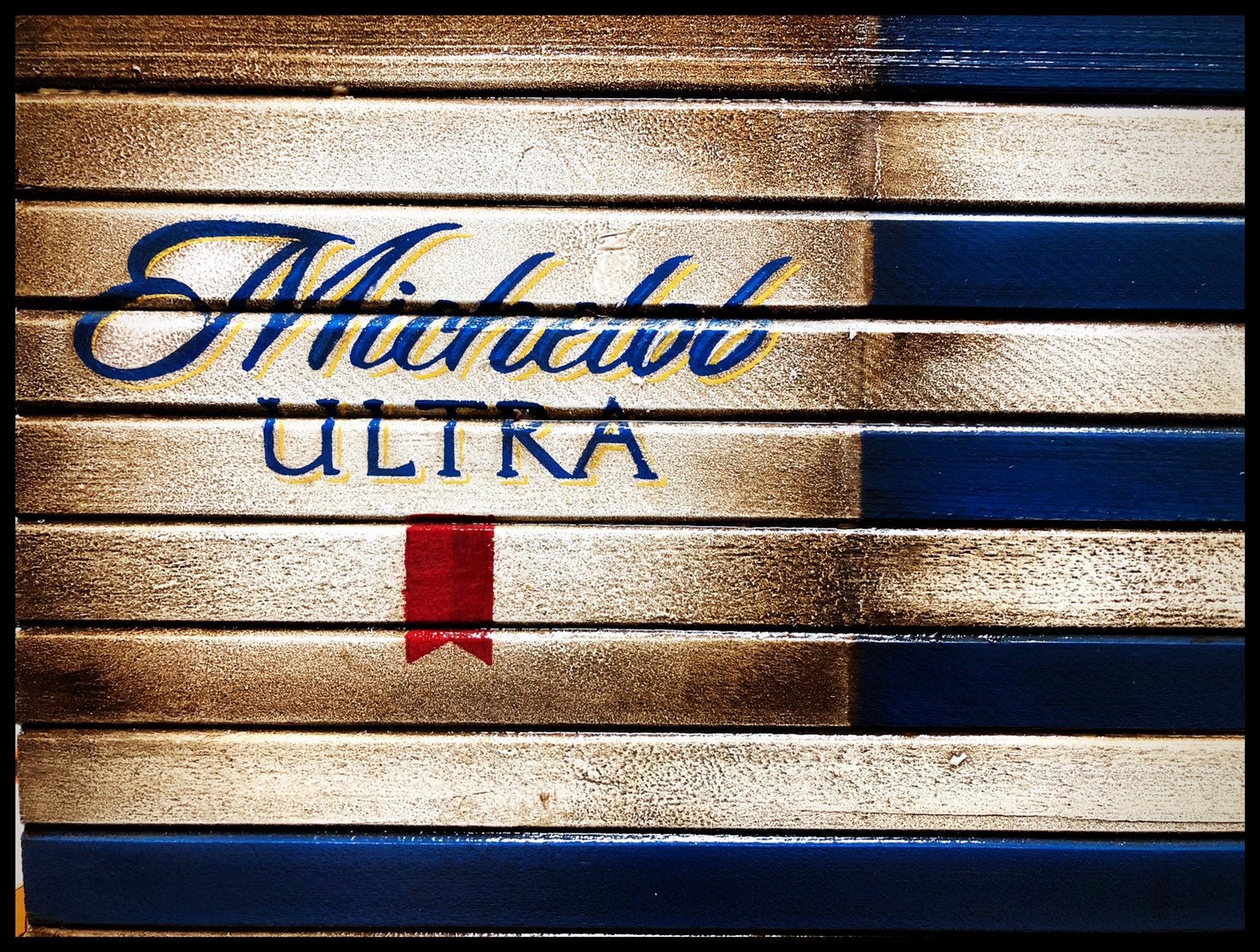 Michelob Ultra, Michelob Ultra Wood Flag, Rustic American