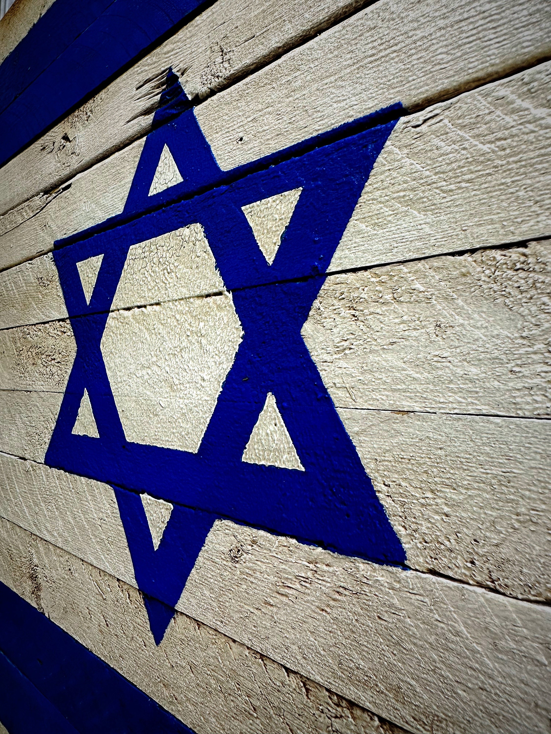 Oversized Israel Flag - Large Wood Flag - Israeli Flag - Etsy