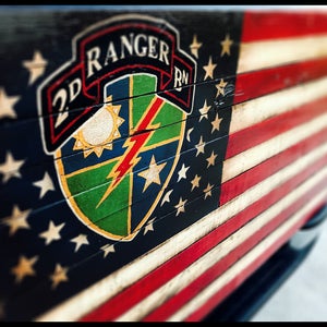Army Ranger American Flag, US Army Ranger Flag, 2nd Ranger Battalion, Military Flag, American Flag, Rustic American Flag, Army Flag