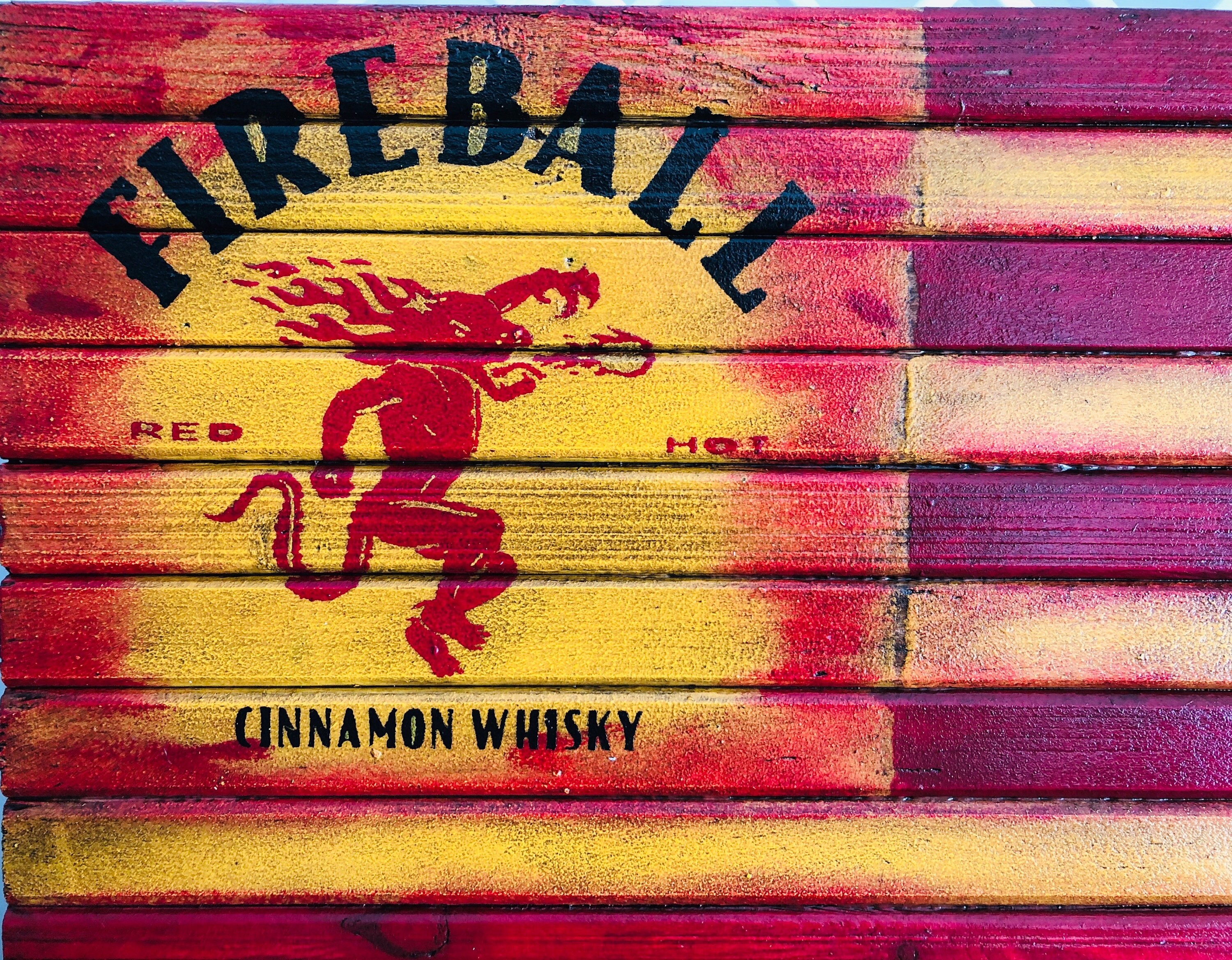 Fireball Whisky, Fireball Whisky Flag, Fireball Sign, Whisky Sign, Bar ...