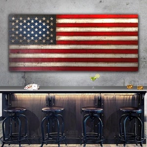 LARGE American Flag, Wood American Flag, USA Flag