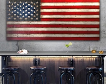 LARGE American Flag, Wood American Flag, USA Flag