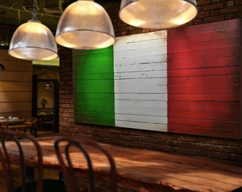 Italian Flag - Rustic Wood Italy Flag