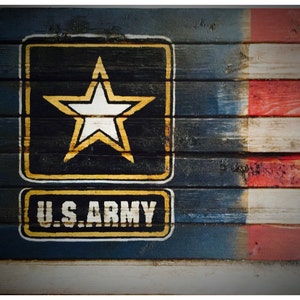 US Army, US Army Flag, Army Sign, American Flag, Military Flag, Wood American Flag, American Flag Sign, Weathered American Flag image 3