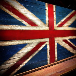 Wooden British Flag, Rustic British Flag, Union Jack Flag, Great Britain Flag, England Flag, Handmade British Flag, British, Wood Flag