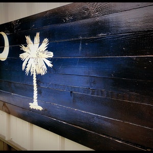 South Carolina Flag, State Flag, Rustic Wooden South Carolina Flag, American Flag