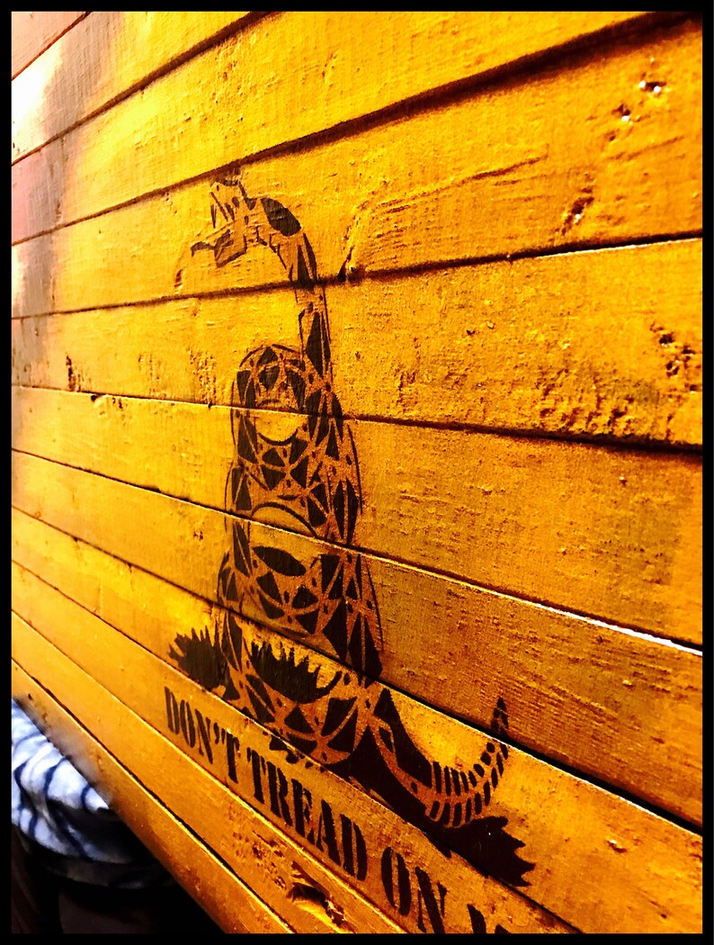 thumbnail interactive-video image 1 of "Don't Tread On Me" Gadsden Flag Iron-On Patch - Embroidered USA Made - Superheroes Gear 1 of 5
