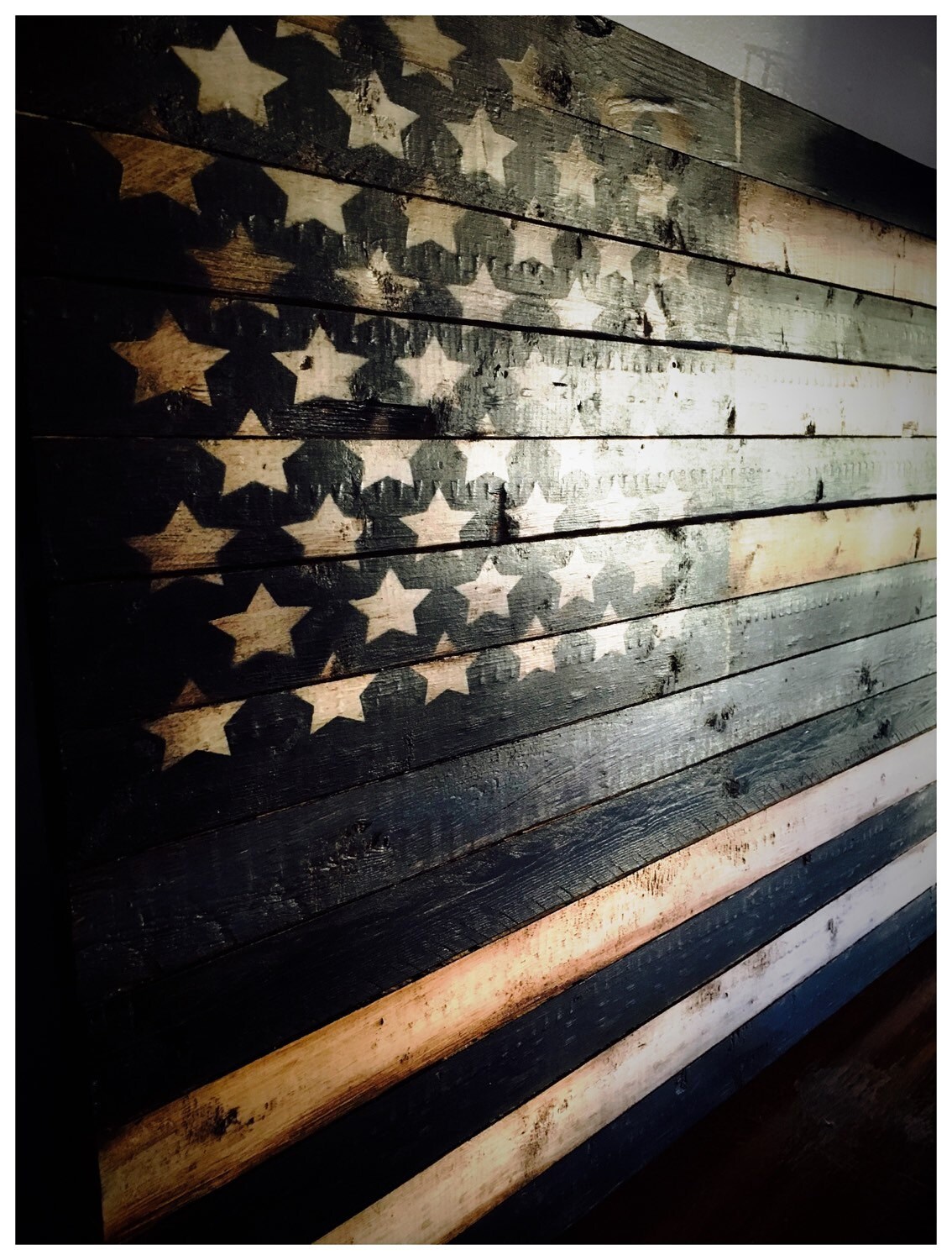 Thin Gold Line Flag Thin Gold Line Sign Wooden Gold Line Etsy