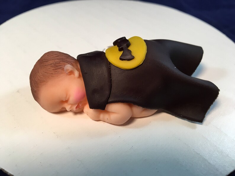 Batman Fondant Baby Baby Shower Cake Topper Edible Sleeping Etsy