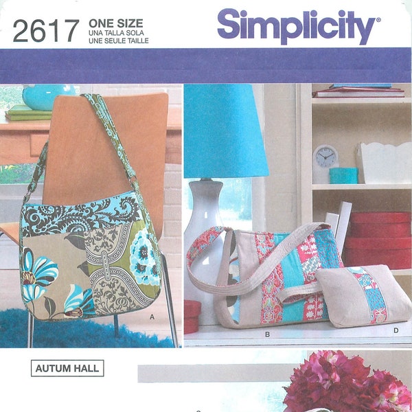 Simplicity 2617  Sewing Pattern for Six Styles of Bag Including MakeUp Bag, Tissue Holder and Key Ring