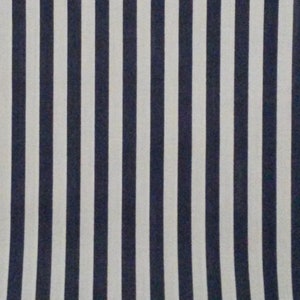 Navy Blue and White 1/4&quot; Stripe, No Information on Selvage,  1 Yard Available, Sold by the Half Yard.