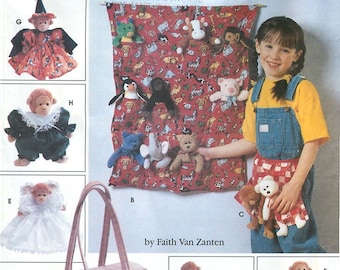 Simplicity Crafts 7695 Clothes and Accessories for 9" Beanbag Animals