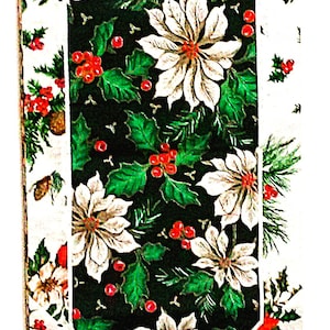Chemin de table ou dessus de table réversible pour Thanksgiving et Noël, 64" de long, 13,5" de large.