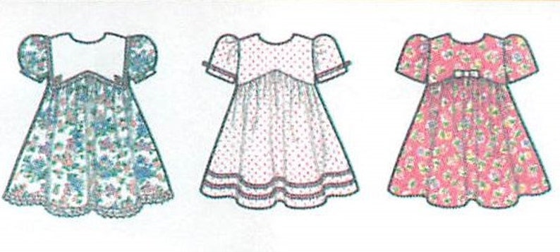 Simplicity 7993 Sewing Pattern for Toddler's Dress With Collar, Sleeve ...