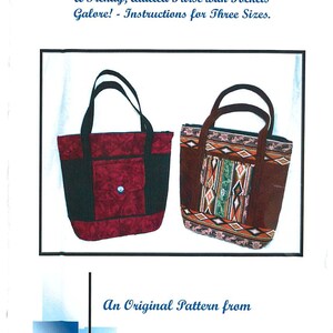 EB Designs by Eileen Sewing Pattern "It's All In The Bag" Quilted Purse With Lots of Pockets.  Instructions are Given for 3 Sizes.