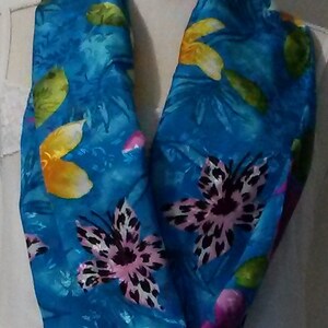 Women&#39;s Asian Fabric Infinity Scarf  44 Inches Long, 9 Inches Wide with Pink Tiger Lilies