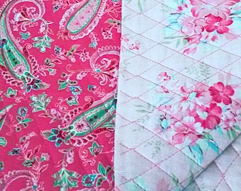 Pre-Quilted Double-Sided Fabric - Vera Bradley.  2.5 Yards x 44 Inches, Sold by the Half Yard.