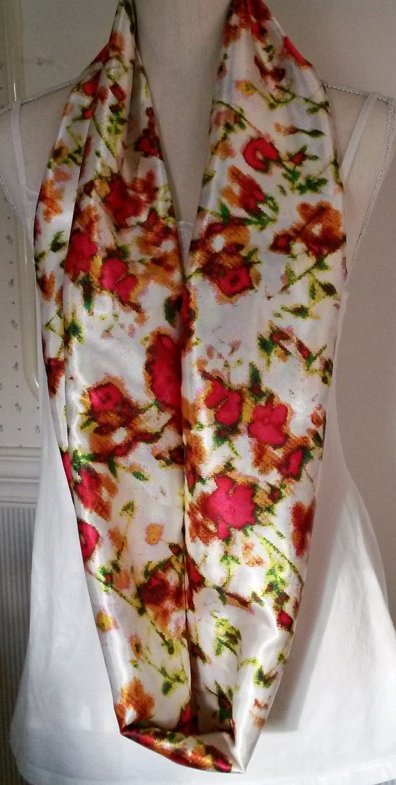 Infinity Scarf - White Water Color Floral Infinity Scarf - White Water Color Floral